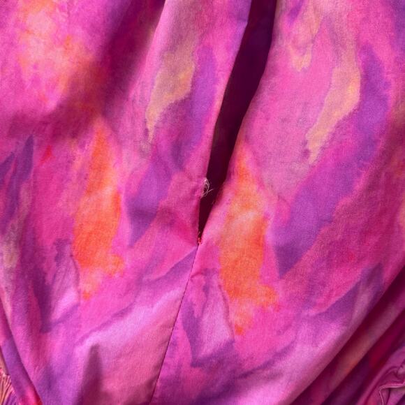 Derek Lam 10 Crosby Finn Ruffle Wrap Dress in Fuchsia Multi Size 10 - Picture 16 of 16